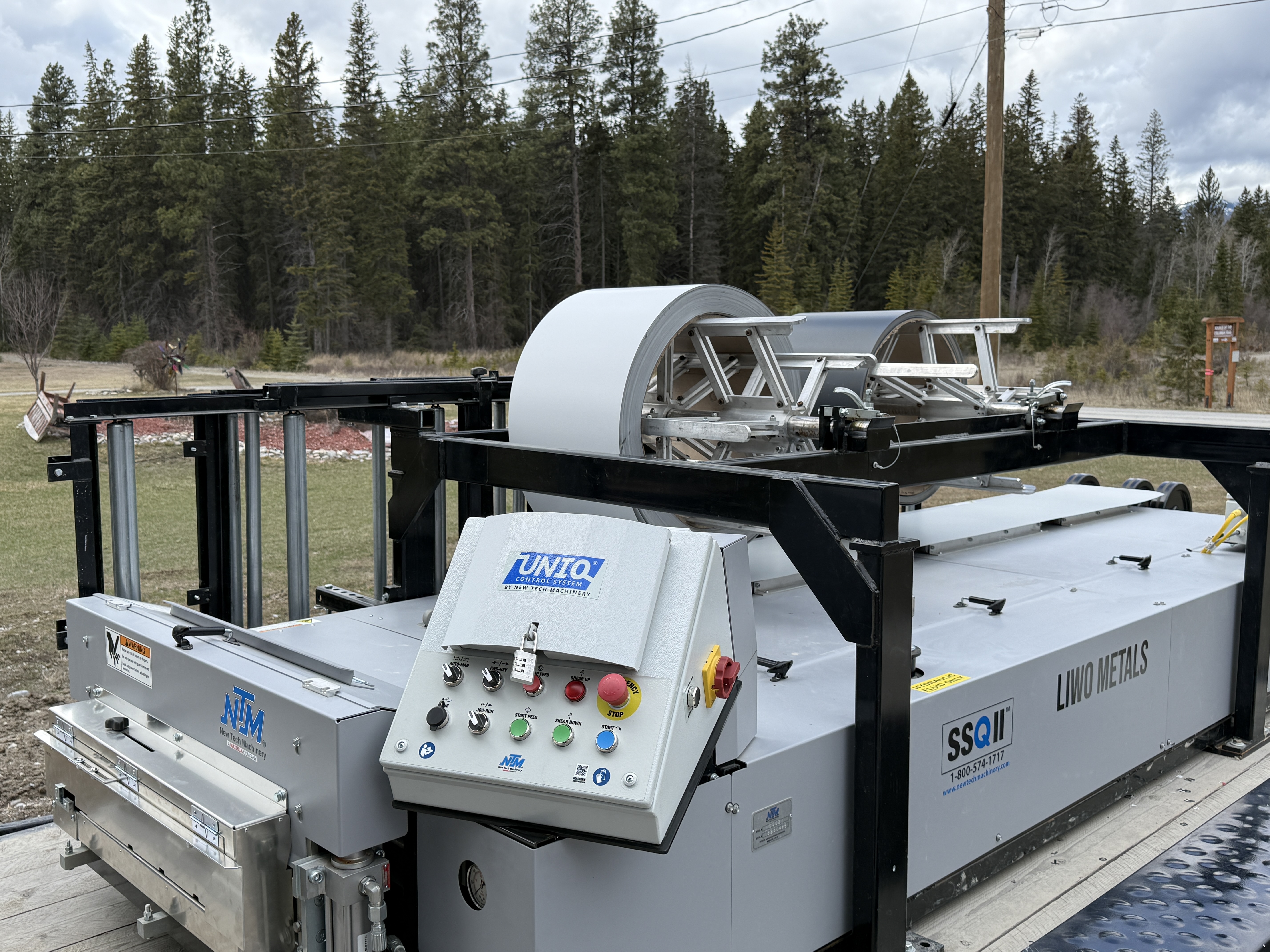 NTM SSQ II rollforming machine with LiWo Metals branding